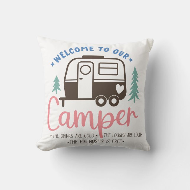 Welcome To Our Camper Cushion (Front)
