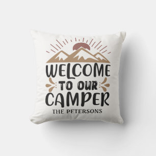 Welcome To Our Camper Personalised  Cushion