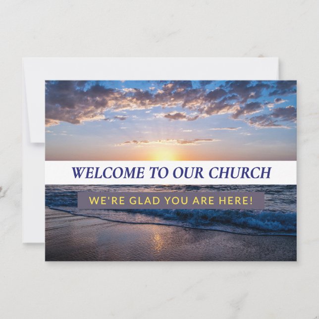 Welcome to Our Church Visitors Connection Card (Front)