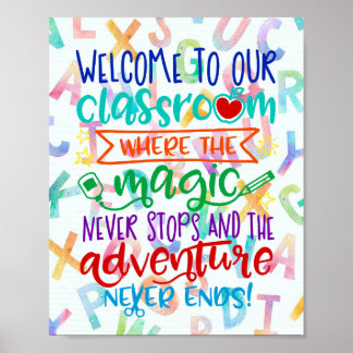 Welcome To Our Classroom - Poster