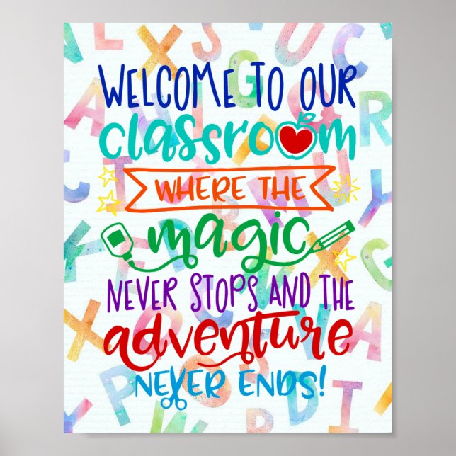 Welcome To Our Classroom - Poster (Front)
