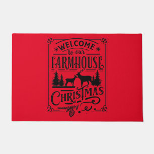 Welcome to Our Farmhouse Christmas Doormat