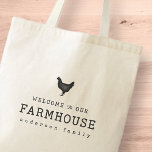 Welcome to our Farmhouse Country Rustic Chicken Tote Bag<br><div class="desc">Design is composed of Modern Country Rustic with "welcome to our Farmhouse" typography. 

Available here:
http://www.zazzle.com/store/selectpartysupplies</div>