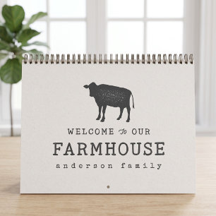 Welcome to our Farmhouse Country Rustic Cow Calendar