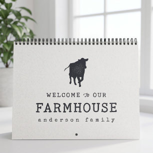 Welcome to our Farmhouse Country Rustic Cow Calendar