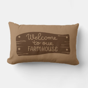 Welcome To Our Farmhouse Lumbar Cushion