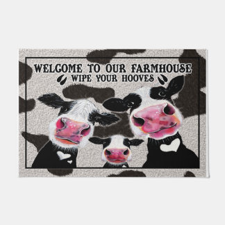 Welcome To Our Farmhouse Mat, Wipe Your Hooves Doormat