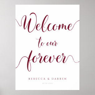 Welcome to our Forever personalised wedding sign
