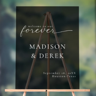 " WELCOME TO OUR FOREVER " Wedding Acrylic Sign