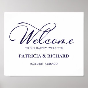 Welcome to our Happily Ever After Elegant Sign