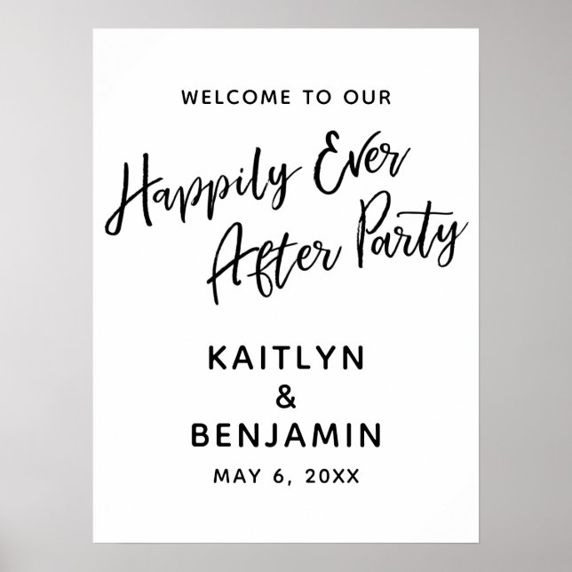 Welcome to Our Happily Ever After Party Sign (Front)