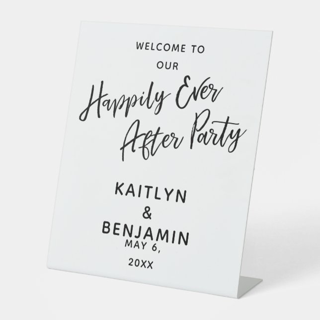 Welcome to Our Happily Ever After Party Sign (Front)