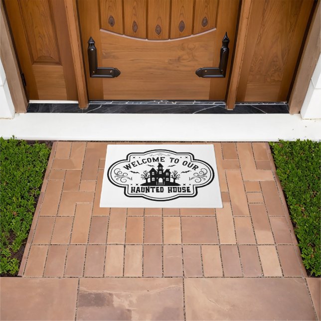 Welcome To Our Haunted House - Halloween  Doormat (Outdoor)