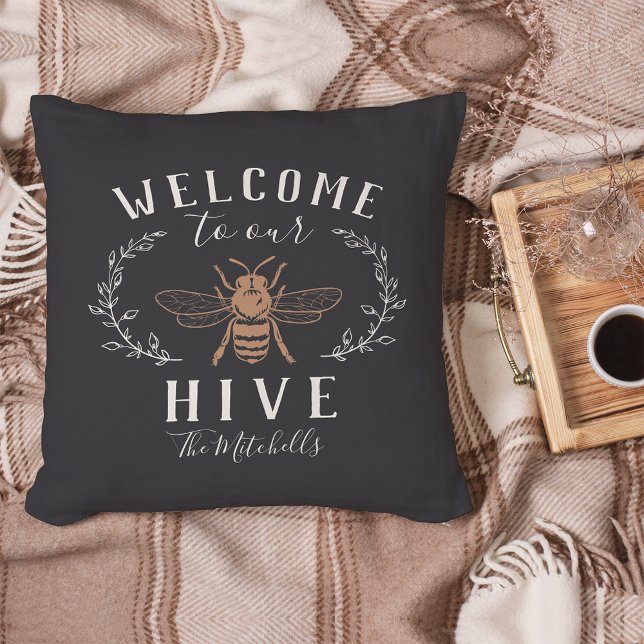 Welcome to Our Hive Personalised Cushion (Creator Uploaded)