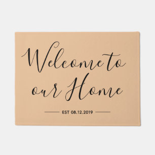 Welcome to our Home Door Mat, Farmhouse Doormat
