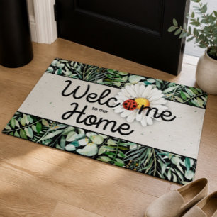 Welcome to Our Home Ladybug Doormat