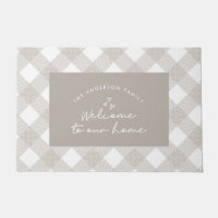 Welcome to our home modern script natural buffalo