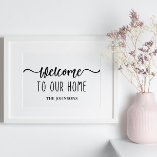 Welcome To Our Home Personalised Family Poster