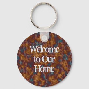 Welcome to Our Home Vacation Rental Guest Key Key Ring