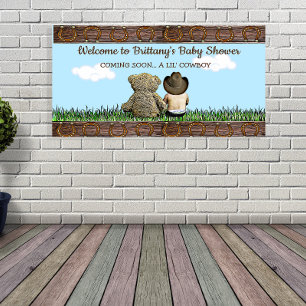 Welcome to Our Lil' Cowboy Ethnic Baby Boy Banner