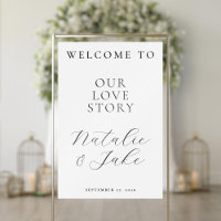 Welcome To Our Love Story Modern Wedding
