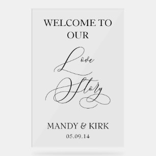 Welcome to Our Love Story Wedding Sign