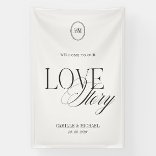 Welcome to Our Love Story Wedding Vinil Banner