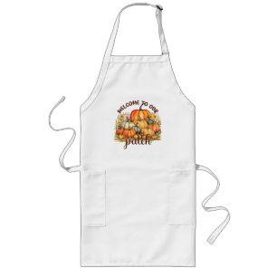 Welcome to Our Patch – Cosy Pumpkin Patch Long Apron