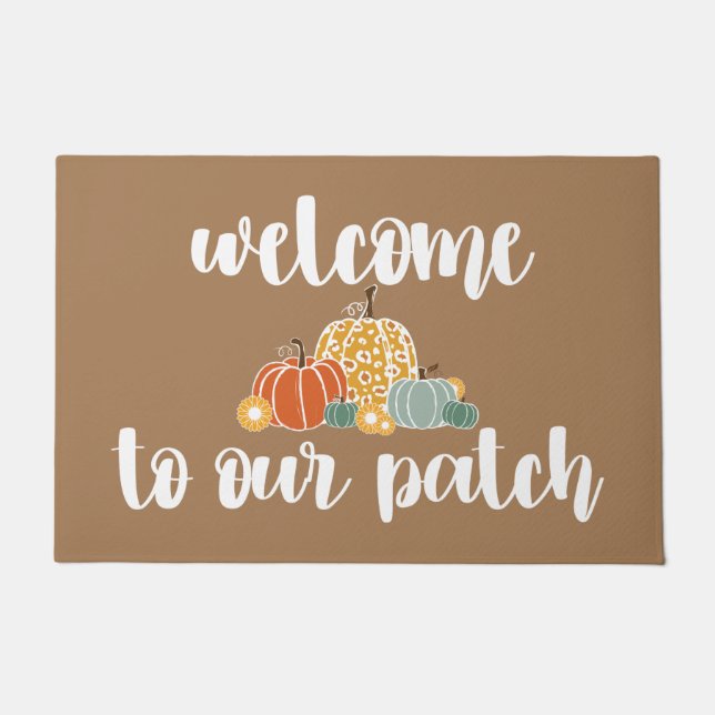 Welcome To Our Patch Fall Door Mat (Front)