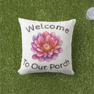 Welcome to our porch outdoor pillow