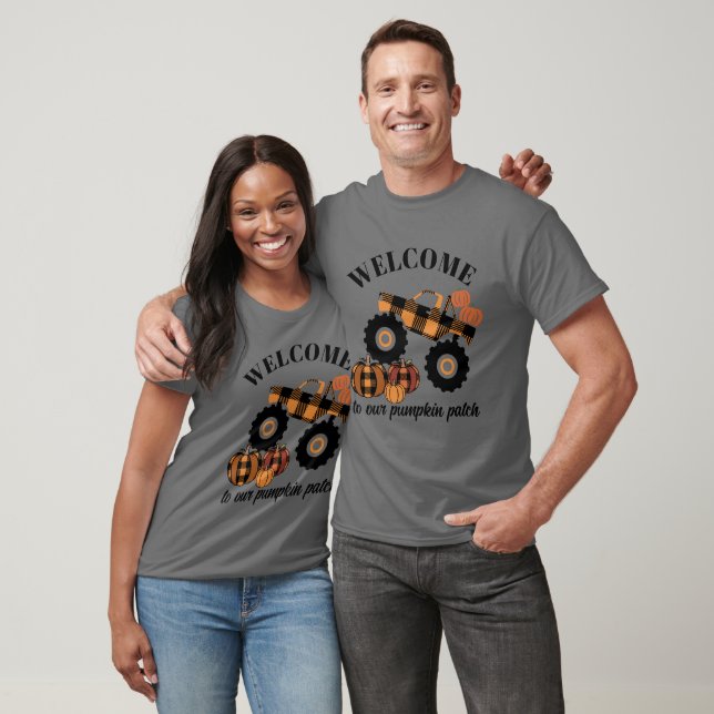 WELCOME to our pumpkin patch Basic Dark T-Shirt (Unisex)