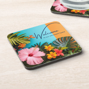 Welcome to our Retirement Home Tropical Themed Coaster