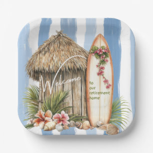 Welcome to our Retirement Home Tropical Themed Paper Plate