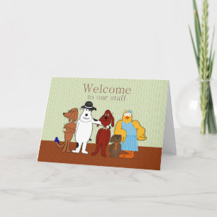 Welcome to Our Staff, Humourous, Cartoon Animals Card