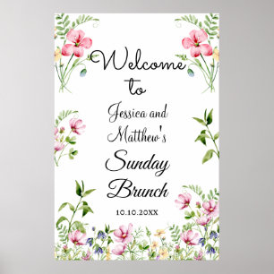 Welcome to our Sunday Brunch Wildflowers Poster