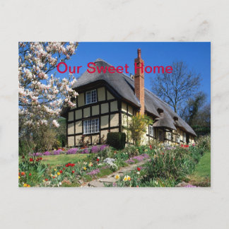 welcome to our sweet home postcard