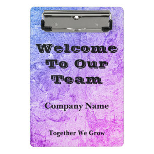 Welcome to Our Team Abstract Modern Employee Mini Clipboard