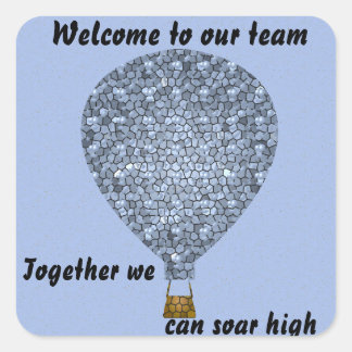 Welcome to Our Team Employee Business Balloon Square Sticker