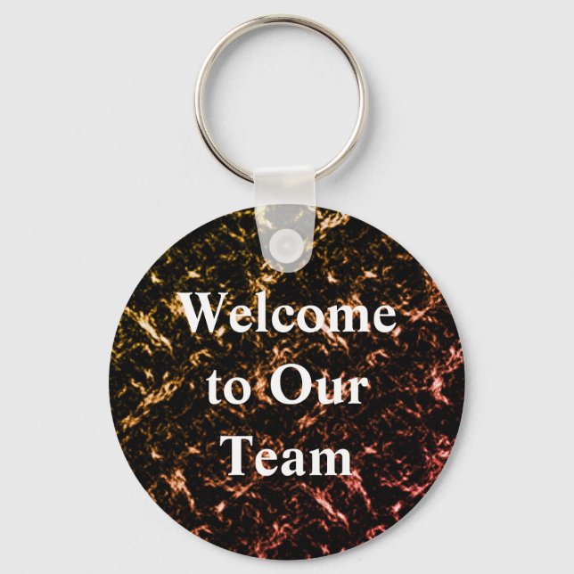 Welcome to Our Team Golden Business Professional Key Ring (Front)