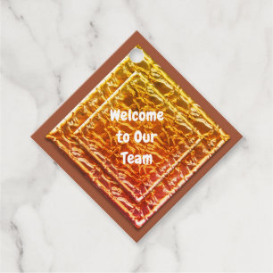 Welcome to Our Team Metallic Gold New Employee Favour Tags