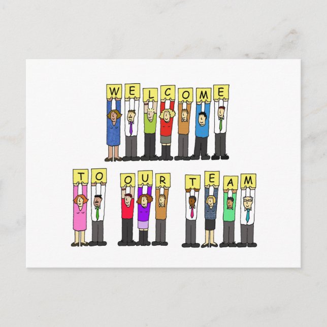 Welcome to Our Team Postcard (Front)