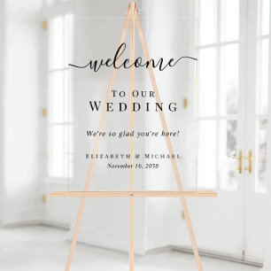 Welcome To Our Wedding Acrylic Sign