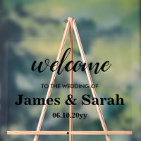 Welcome to our Wedding Black Chic Signage Entrance