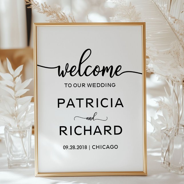 Welcome to our Wedding | Chic Calligraphy Sign (Creator Uploaded)