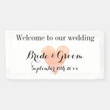 Welcome to our wedding elegant coral heart logo