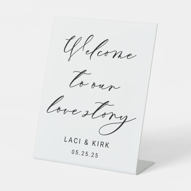 Welcome to Our Wedding | Elegant Custom Sign (Front)