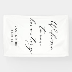 Welcome to Our Wedding   Elegant Custom Sign