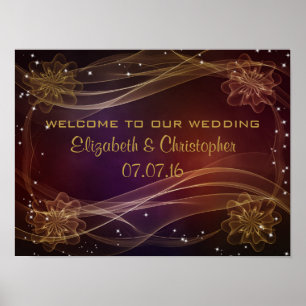 Welcome to our wedding fancy design poster