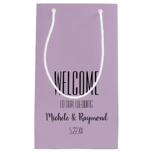 Welcome to Our Wedding LAVENDER Gift Bags SMALL
