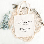 Welcome To Our Wedding Party Favours Hotel Guests Tote Bag<br><div class="desc">Welcome To Our Wedding Party Favours Hotel Guests Tote Bag</div>